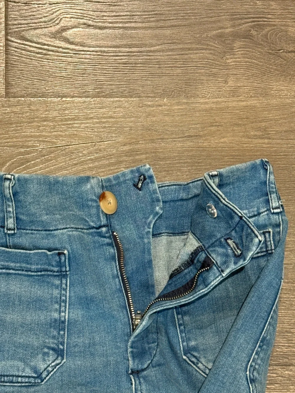 Maeve Colette Crop Wide leg Jeans in Blue - Picture 9 of 13